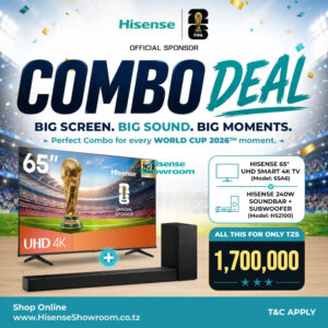 (Combo Deal) Buy Hisense 65" UHD Smart 4K TV | 65A6 & Get a Hisense 240W Soundbar + Subwoofer | HS2100