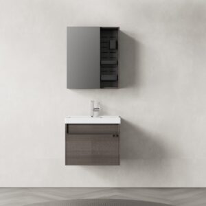 Bathroom Cabinet with Basin BC2075-60 Dark Grey C/ware