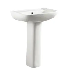 CTM South Africa Koko Tracy White Basin with Pedestal - 570 x 480 x 830mm
