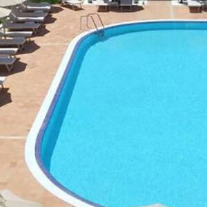 Gres Aragon Mate Blue Round Internal Radial Swimming Pool Tiles