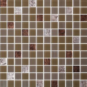 CTM Precious Leaf Bronze Glass Mosaic - 300 x 300mm
