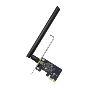 TP-Link AC600 Dual Band Wi-Fi PCI Express Adapter
SPEED: 433 Mbps at 5 GHz + 200 Mbps at 2.4 GHz
SPEC: 1× High Gain External Antenna