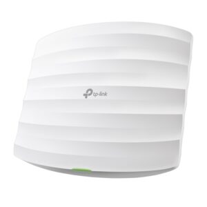 TP-Link Omada AC1350 Ceiling Mount Dual-Band Wi-Fi Access Point
PORT: 1× Gigabit RJ45 Port
SPEED: 450 Mbps at 2.4 GHz + 867 Mbps at 5 GHz
FEATURE: 802.3af PoE and Passive PoE, 3× Internal Antennas, Mesh, Seamless Roaming, MU-MIMO, Band Steering, Beamforming, Load Balance, Airtime Fairness, Centralized Management by Omada SDN Controller, Omada App