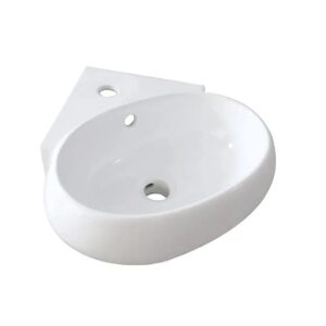 KOKO EKOS Logos White Wall Mounted Corner Basin - 390 x 295mm