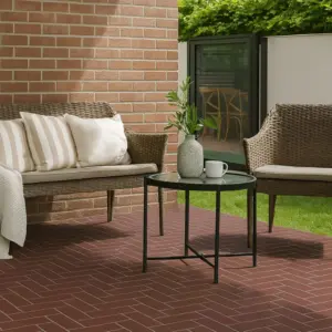 CTM South Africa Burgundy Brown Natural Look Matt Extruded Floor Tiles - 100 x 200mm