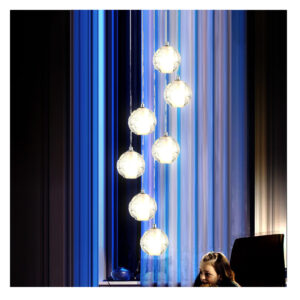 Tronic 7-Globe Crystal Pendant Chandelier with Chrome Finish