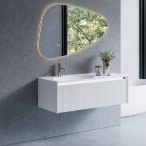 Bathroom Cabinet with Basin LED BC4060A-120 White C/ware