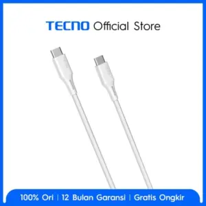 Tecno Data Cable, USB-C, 65W, Fast Charging & Data Sync Cable TCD-CC02