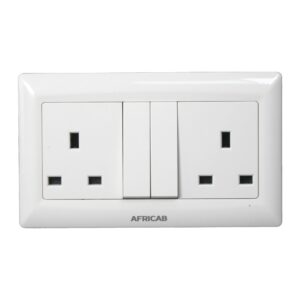 Africab La Series Switches & Socket 13A Twin Socket La8313Sd