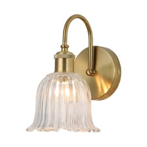 Tronic Ribbed Clear Glass Wall Light