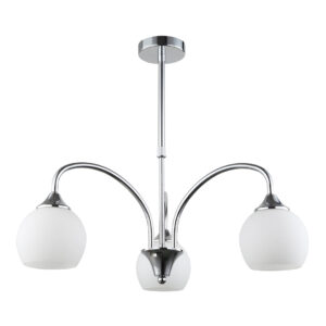 Tronic Silver & White 3-Light Elegant Pendant Lamp