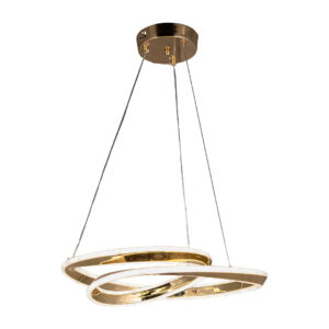 Tronic Golden Twisted Loop Pendant Light – 90W LED