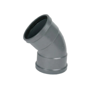 ECO PLASTICS PVC 4'' Elbow 45 Deg with  Rubber