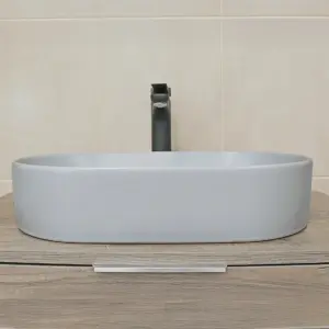 CTM Cadet Grey Oval Counter Top Basin - 520 x 300mm