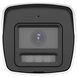 Hikvision 2MP ColorVu Bullet with Strobe Light and Audible Warning 1/2.8" Progressive Scan CMOS;Color: 0.001 Lux @ (F1.0, AGC ON),B/W: 0 Lux with IR;Up to 30 m; 50Hz: 25 fps (1920 × 1080);120dB WDR, IP67, Built-in Mic, Built-in memory card slot - up to 512 GB. IP67, 3 Year Warranty