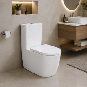 Rimless vortex Flushing Close Coupled Ceramic Toilet CT10190