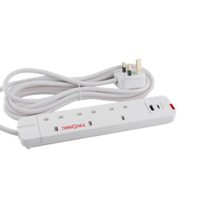 Tronic 3-Way Extension Socket with USB-C & USB-A Charging