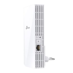 TP-Link AX3000 Wi-Fi 6 Range Extender
SPEED: 574 Mbps at 2.4 GHz + 2402 Mbps at 5 GHz
SPEC: 2 × Internal Antennas, 1 × Gigabit Port, Qualcomm 1.0GHz Dual-Core CPU, 1024 QAM, HE160, Wall Plugged
FEATURE: Tether App, WPS, Intelligent Signal Light, Access Control, Power Schedule, LED Control, RE/AP Mode, Easymesh (Compatible with Onemesh), Beamforming, MU-MIMO, OFDMA