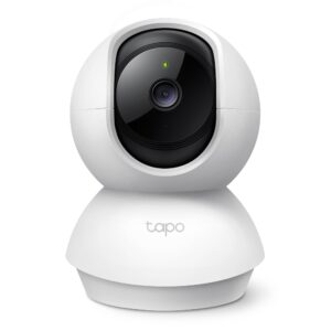TP-Link Tapo Pan/Tilt Home Security Wi-Fi Camera
SPEC: 1080p, 2.4 GHz, Horizontal 360º and Vertical 114º
FEATURE: Motion Detection and Notifications, Sound and Light Alarm, Remote Control, Two-Way Audio, Sharing to Social Medias, Voice Control (Works with Google Assistant and Alexa), Local Storage through microSD Card (Up to 128 GB), Tapo App, Night Vision (Up to 9 m)
