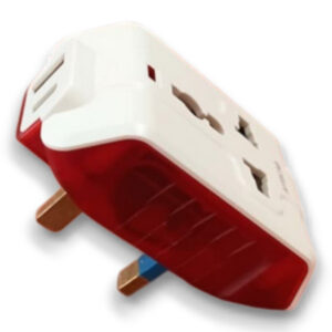 Africab Switches & Accessorie 13A Multi Plug With Neon & USB(A+C)
