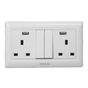 Africab La Series Switches & Socket 13A Twin S/Socket With 2Usb (8359Sdl)
