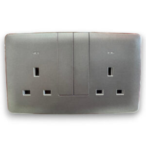 Africab Double 13A Socket With Neon(Big Button)