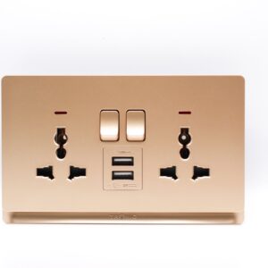 Tronic Universal Twin Socket with USB