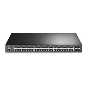 TP-Link Omada Omada 52-Port Gigabit L2+ Managed Switch with 48-Port PoE+
PORT: 48× Gigabit PoE+ Ports, 4× Gigabit SFP Slots, RJ45/Micro-USB Console Port
SPEC: 802.3at/af, 384 W PoE Power, 1U 19-inch Rack-mountable Steel Case
FEATURE: Integration with Omada SDN Controller,Static Routing, 802.1Q VLAN, QinQ, STP/RSTP/MSTP, IGMP Snooping, 802.1p/DSCP QoS, ACL, 802.1x, Radius/Tacacs+ Authentication, LACP, CLI, SNMP, Dual Image/Configuration, IPv6
