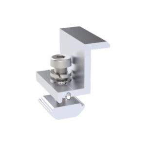 Africab Silver Br End Clamp,Grounding Clip Included