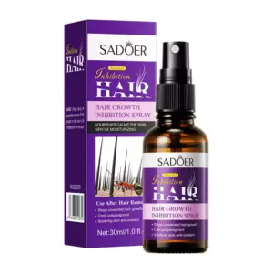 Faith SADOER Hair Growth Inhibition Spray – Natural Post Hair Removal Spray For Reducing Unwanted Hair Growth, Soothing & Moisturizing Skin – Gentle Formula for Face, Legs, Arms, Underarms & Bikini Area (30ml )