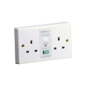 Africab CHINT Ne2 13A Twin Switch Socket With Rcd Plastic