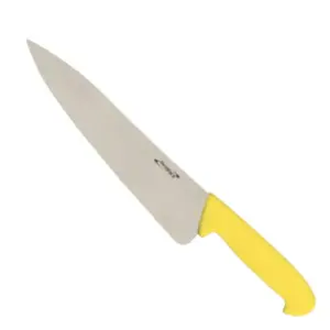 Naim Handmade Kitchen Knife Ergonomic Yellow Handle Durable High-Carbon Steel Razor-Sharp Blade NM-2209