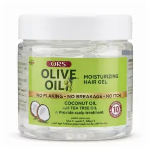 ORS Hair ORS Olive Oil Hair Gel, Coconut Oil, 250ml, Strong Hold, Moisturizes Hair, Controls Frizz OOOHGC250