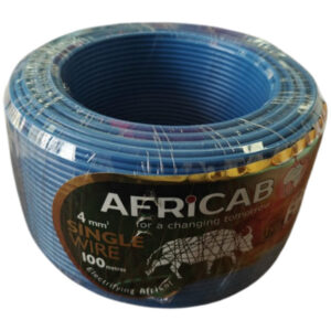 Africab Single Wires (100M Coil) 4 Sq.mm Blue