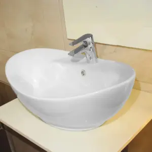 CTM Forli White Oval Counter Top Basin - 585 x 390 x 210mm