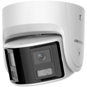 Hikvision 4MP Panoramic ColorVu Fixed Turret, Fixed focal lens, dual lens, 2.8 mm2 × 1/2.5" Progressive Scan CMOS, IP67,
3040 × 1368, White Light up to 30 m, 2 Year Warramty