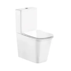 EKOS White Silk Close Couple P-Trap Toilet