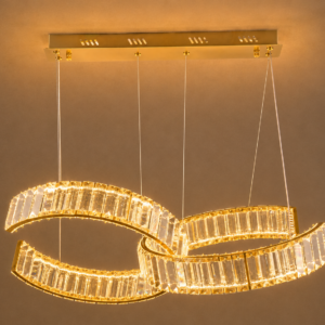 Tronic Interlocking Crystal Ring LED Pendant Light