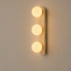 Tronic Modern Travertine Triple Globe Wall Light