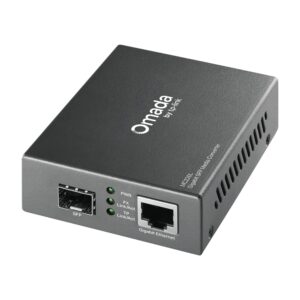 TP-Link Omada Omada 10/100/1000 Mbps RJ45 to 1000 Mbps SFP Slot Supporting MiniGBIC Modules
PORT: 1× Gigabit SFP Slot, 1× Gigabit RJ45 Port (Auto MDI/MDIX)
SPEC: Chassis MC1400 Rack-mountable