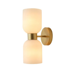 Tronic Twin Frosted Cylinders on Gold Round Base