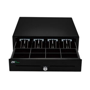 ZKTeco Casing:Steel construction with cold-pressed front
Lock:3 positions key lock
Cash Tray:4B8C(4 bill,8 coin) with adjustable dividers Dimensions:410W*415D*100H(mm)
Port:RJ11 12V/24V Weight:Gross:6.3kg Net:5.6kg, 1 Year Warranty