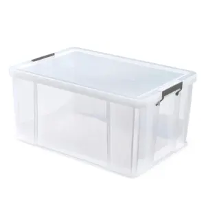 TBP Lock Type Storage Bin - 75 Ltrs - Transparent