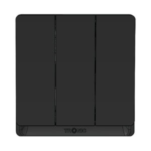 Tronic 3 Gang 2 Way Switch – Black