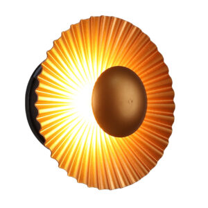 Tronic Golden Sunburst LED Wall Light – 5W, IP54, Ø150mm