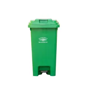 TBP Dustbin 80L with Plastic Pedal & Long Bar without Wheels TBP-80U-B/G/G