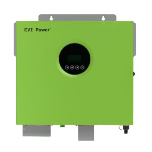 EVI Power 6000VA/6000W Smart Hybrid Solar Inverter, parallel upto 6 units , Battery Voltage 48Vdc, 120A AC and Solar Charging, Inbuilt 22A MPPT Solar Charger, MPPT Range 120VDC~ 450VDC, wall mounted, Inbuilt BMS, Including WiFi Module for Solarman, TUV Certificed, IP20 Rated, 2 Year Warranty