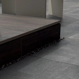 Bylimaze Sand Stone Very Dark Grey Ceramic Floor Tile - 600 x 600mm