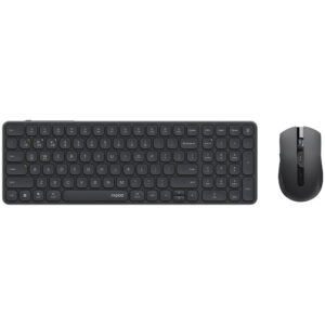 Rapoo Multi-mode (Bluetooth + 2.4Ghz) Wireless Optical Mouse & Ultra-slim Metal Keyboard, US_Black, 12 Month Battery, 5 levels 800-2400 DPI Mouse, Multimedia Hot Keys, 1 Year Warranty