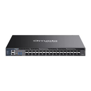 TP-Link Omada Omada 26-Port 10G Stackable L3 Managed Aggregation Switch with 6 25G Slots
PORT: 26× 10G SFP+ Slots, 6× 25G SFP28 Slots, RJ45/Type C USB Console Port, Management Port, 2× USB3.0 Ports
SPEC: 1U 19-inch Rack-mountable Steel Case
FEATURE: Integration with Omada SDN Controller, Stacking, RIP, OSPF, VRRP, ECMP, PIM-SM/DM, ERPS, PBR, Static Routing, DHCP Server, DHCP Relay, RSPAN, QinQ, OAM, sFlow, DDM, 802.1Q VLAN, STP/RSTP/MSTP, IGMP Snooping, 802.1p/DSCP, QoS, ACL, 802.1x, Radius/Tacacs+ Authentication, LACP, CLI, SNMP, Dual Image/Configuration, IPv6, hot swappable fan and power supply modules (Hot-swappable, shipping with only one power supply model)